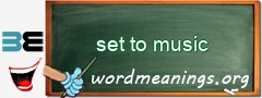 WordMeaning blackboard for set to music